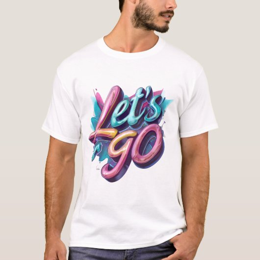 Laten we Neon Graffiti gaan T-shirt (Voorkant)