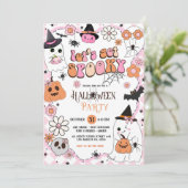 Laten we niet krijgen spooky Halloween Party uitno Kaart (Staand voorkant)
