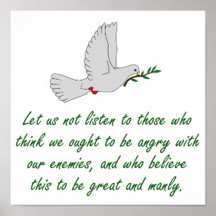 Laten we niet luisteren naar die vergiffenissen poster