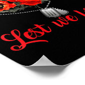 Laten we niet vergeten Red Poppy Flower USA vetera Poster (Hoek)