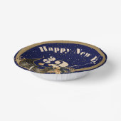 Laten we nieuwjaarsfeest Glamorous Blue luiden Papieren Kommen (Gebogen)