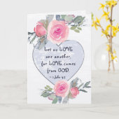 Laten we nog een bijbelse Valentijnsdag houden Kaart (Gele Bloem)