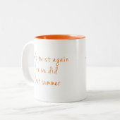 Laten we nog een keer een keer een keer een keer d tweekleurige koffiemok (Voorkant links)