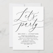 Laten we nog lang en gelukkig feesten na het huwel kaart (Voorkant)