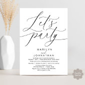 Laten we nog lang en gelukkig feesten na het huwel kaart