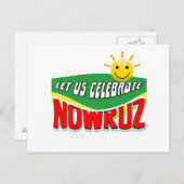 Laten we Nowruz vieren Briefkaart (Voorkant / Achterkant)