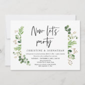 Laten we nu feest houden, Wedding Elopement Celebr Kaart (Voorkant)