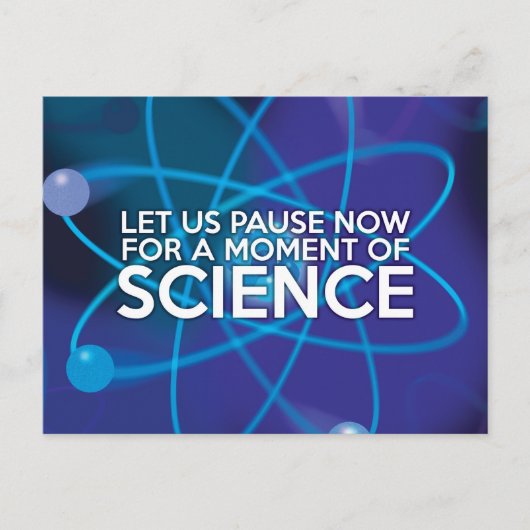 LATEN WE NU PRATEN VOOR EEN MOMENT VAN WETENSCHAP BRIEFKAART (Voorkant)