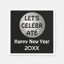 Laten we NYE Disco Ball Silver vieren