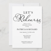 Laten we oefenen Elegante script Rehearsal Dinner Kaart (Voorkant)