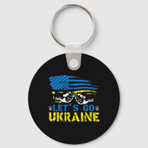 Laten we Oekraïense Vlag Amerika Oekraïne Steun ga Sleutelhanger