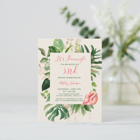 Laten we om het even welk Briefkaart van de Tropis (Staand voorkant)