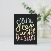 Laten we onder de sterren slapen briefkaart (Staand voorkant)