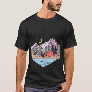 Laten we onder de sterren slapen Camping T-shirt R