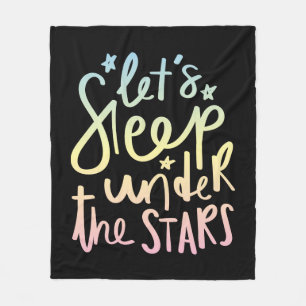 Laten we onder de sterren slapen fleece deken