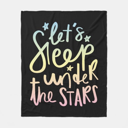 Laten we onder de sterren slapen fleece deken (Voorkant)