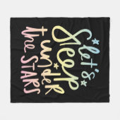 Laten we onder de sterren slapen fleece deken (Voorkant (Horizontaal))