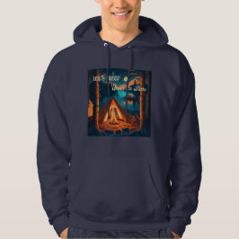 Laten we onder de sterren slapen | Kampeer kunst Hoodie