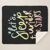 Laten we onder de sterren slapen sherpa deken (Voorkant (horizontaal))