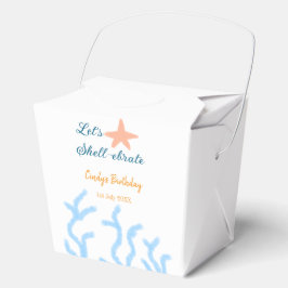 Laten we onder het zee de blauwe verjaardag vieren bedankdoosjes