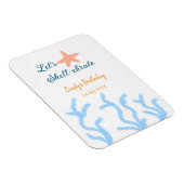 Laten we onder het zee de blauwe verjaardag vieren magneet (Rechterzijde)