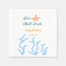 Laten we onder het zee de blauwe verjaardag vieren