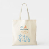 Laten we onder het zee de blauwe verjaardag vieren tote bag (Achterkant)