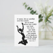 laten we ons aanbidden en knielen briefkaart (Staand voorkant)
