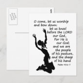 laten we ons aanbidden en knielen briefkaart (Voorkant / Achterkant)