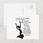 laten we ons aanbidden en knielen briefkaart (Voorkant / Achterkant)