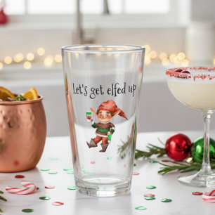 Laten we ons Elfachtig vermaken Grappige Kerst Elf Glas