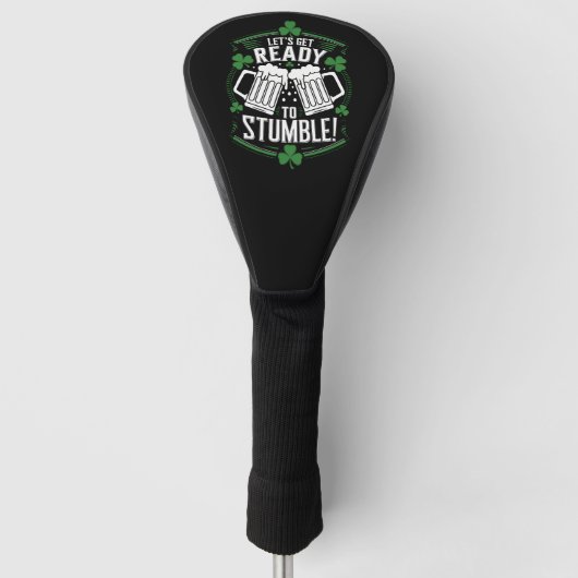 Laten we ons klaar maken om te struikelen Grappige Golfheadcover (Voorkant)