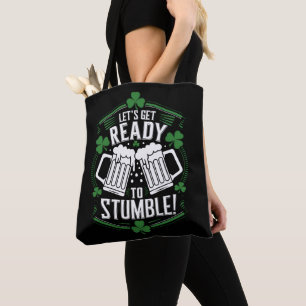 Laten we ons klaar maken om te struikelen Grappige Tote Bag