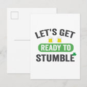 Laten we ons klaar maken om te struikelen St. Patr Uitnodiging Briefkaart (Voorkant / Achterkant)