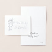 Laten we ons klaarmaken om grappig bruidsmeisje te folie kaarten (Display)