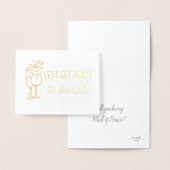 Laten we ons klaarmaken om grappig bruidsmeisje te folie kaarten (Display)