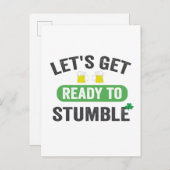 Laten we ons klaarmaken om St Patrick's Drink te s Uitnodiging Briefkaart (Voorkant / Achterkant)