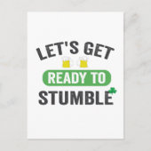 Laten we ons klaarmaken om St Patrick's Drink te s Uitnodiging Briefkaart (Voorkant)