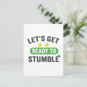 Laten we ons klaarmaken om St Patrick's Drink te s Uitnodiging Briefkaart (Staand voorkant)