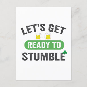 Laten we ons klaarmaken om te struikelen St. Patri Uitnodiging Briefkaart