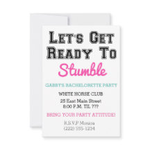 Laten we ons klaarmaken om te struikelen Uitnodigi