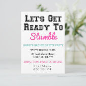 Laten we ons klaarmaken om te struikelen Uitnodigi Kaart (Staand voorkant)