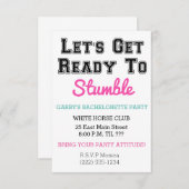 Laten we ons klaarmaken om te struikelen Uitnodigi Kaart (Voorkant / Achterkant)