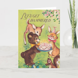Laten we ons laten hameren - grappige  verjaardags feestdagen kaart