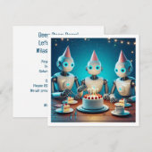 Laten we ons opmaken voor robotverjaardag, wetensc kaart (Voorkant / Achterkant)