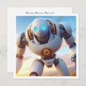 Laten we ons opmaken voor robotverjaardag, wetensc kaart (Voorkant / Achterkant)