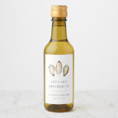 Laten we ons opsluiten | Kustoester bruiloft Wijn Etiket (Voorkant)