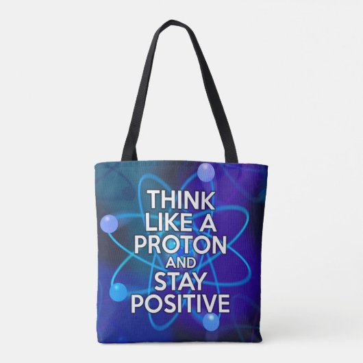 LATEN WE ONS PAUZE / DENKEN ALS EEN PROTON TOTE BAG (Achterkant)