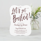 Laten we ons schrap maken. | Funny Thanksgiving Pa Kaart (Staand voorkant)