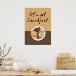Laten we ontbijten poster